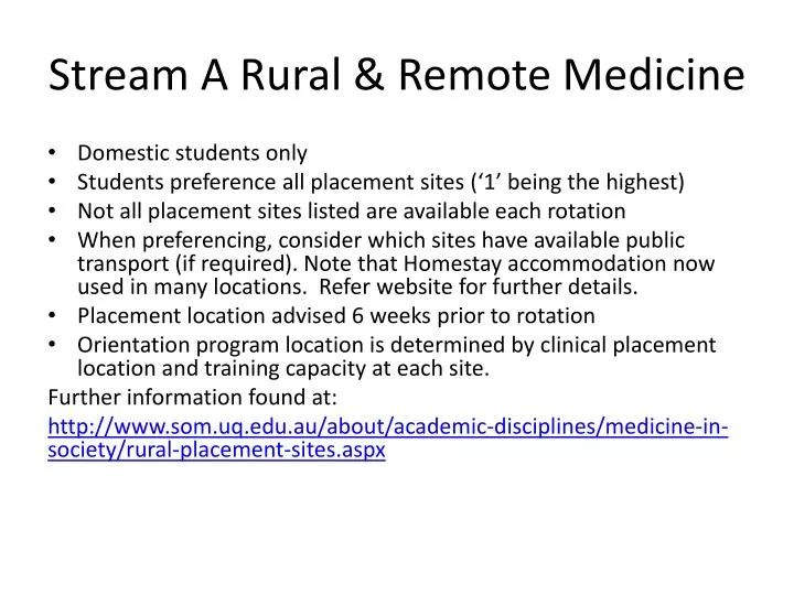 stream a rural remote medicine