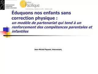 jean michel piquant intervenant