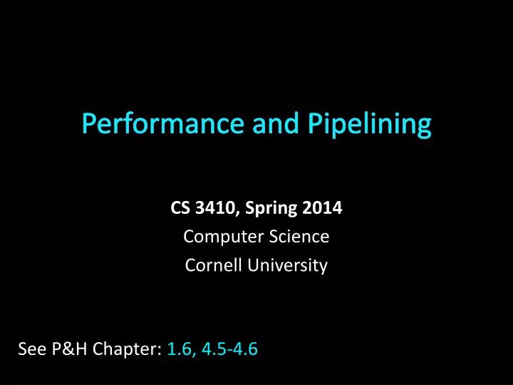 performance and pipelining