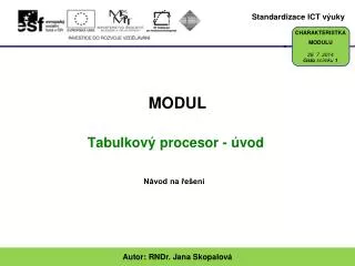 tabulkov procesor vod