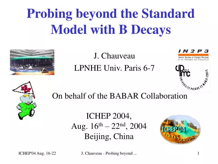 probing beyond the standard model with b decays