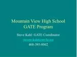 Mountain View High School GATE Program - slide 1