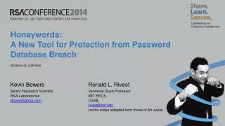 Honeywords: A New Tool for Protection from Password Database Breach