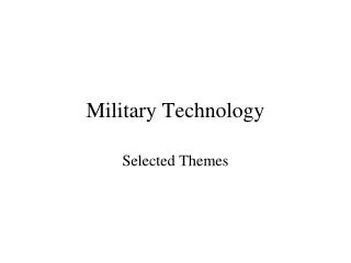 Military Technology