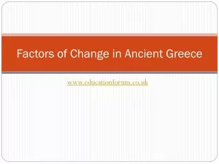 Factors of Change in Ancient Greece