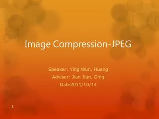 Image Compression-JPEG