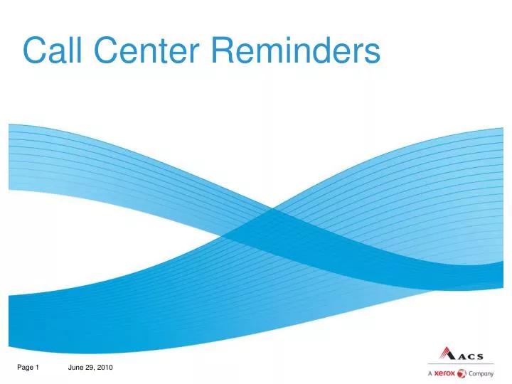 call center reminders