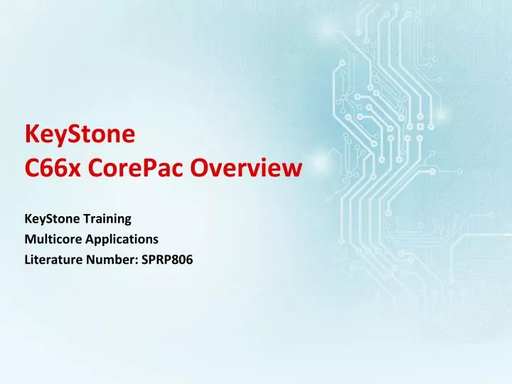 keystone c66x corepac overview