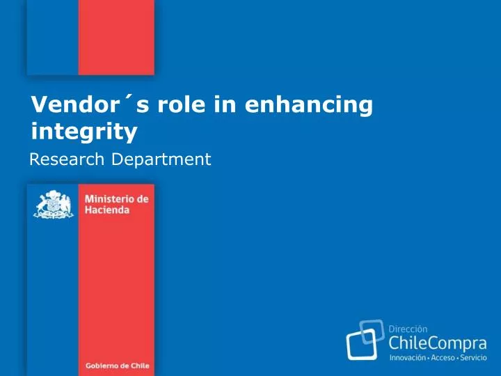 vendor s role in enhancing integrity