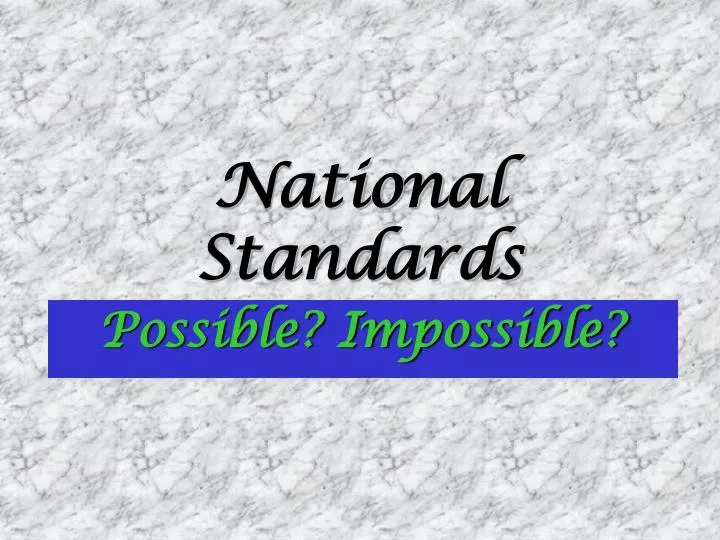 national standards