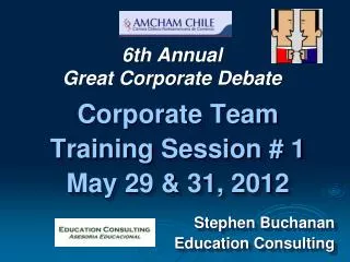 6th Annual Great Corporate Debate