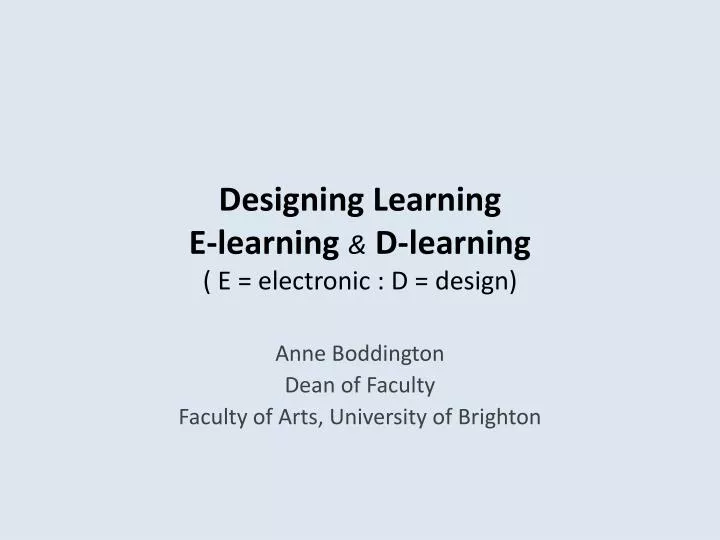 designing learning e learning d learning e electronic d design