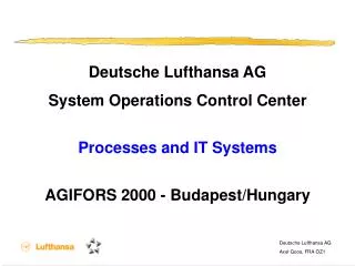 Deutsche Lufthansa AG Axel Goos, FRA OZ1/E 15. Oktober 1998