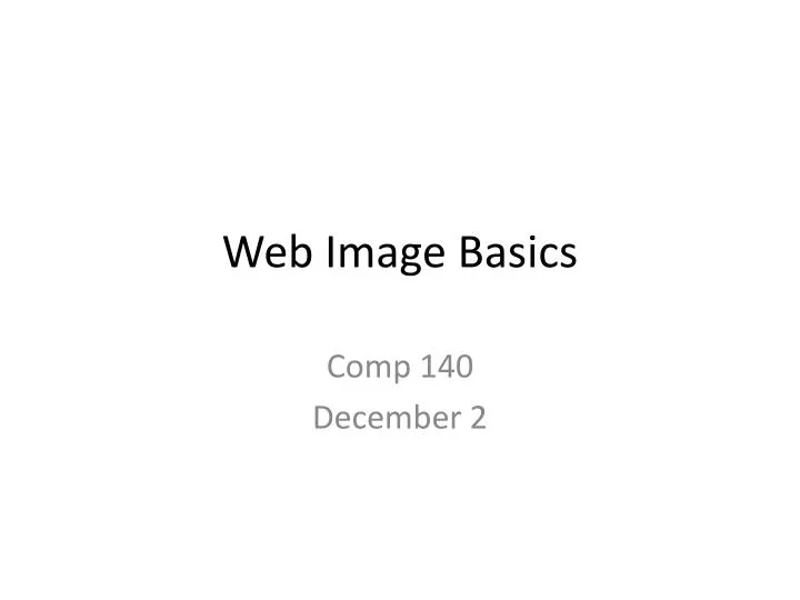 web image basics
