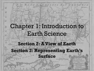 Chapter 1 : Introduction to Earth Science