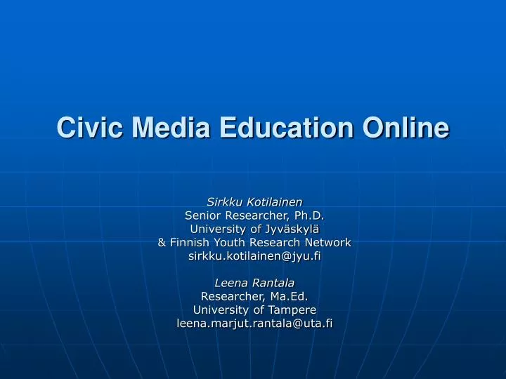 civic media education online