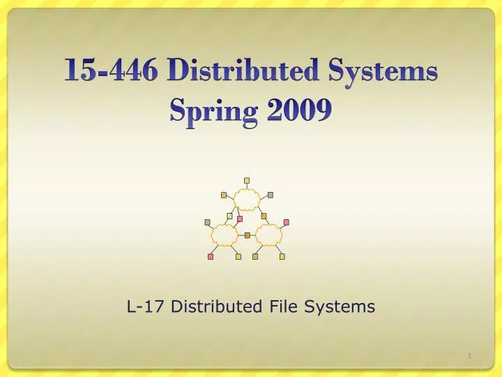 15 446 distributed systems spring 2009