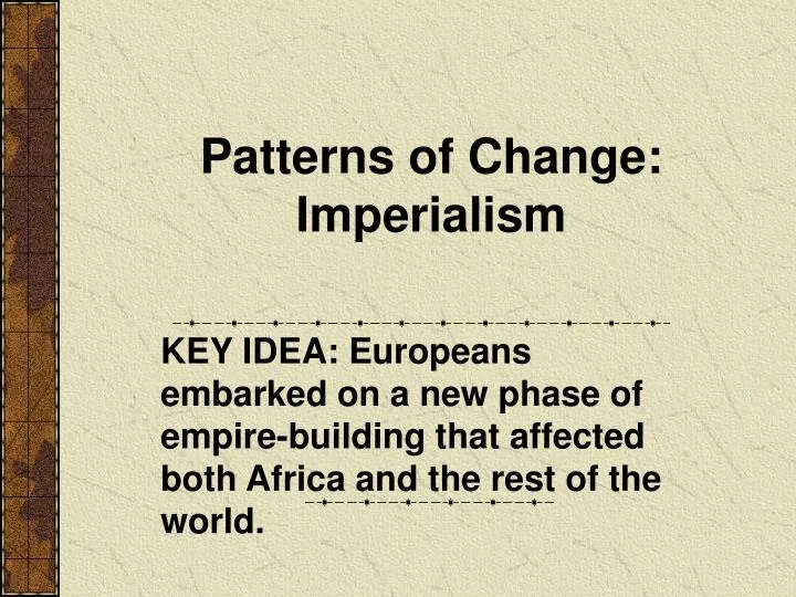 patterns of change imperialism
