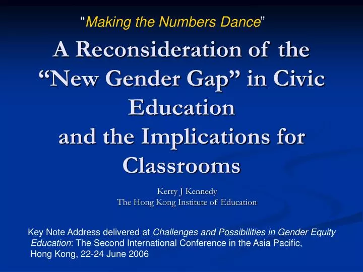 a reconsideration of the new gender gap in civic education and the implications for classrooms