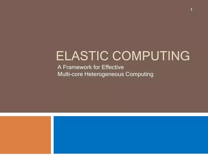 elastic computing