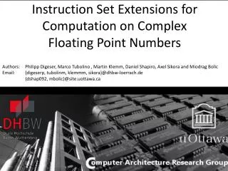 Instruction Set Extensions for Computation on Complex Floating Point Numbers