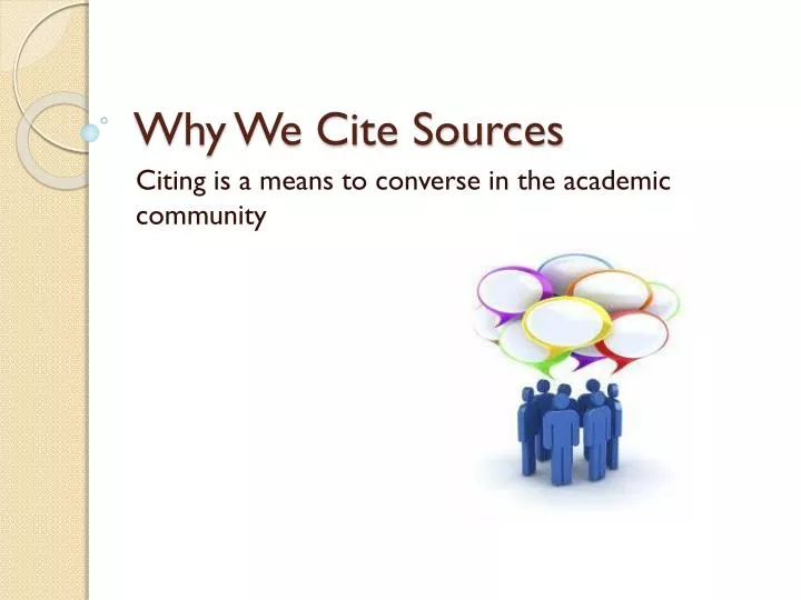 why we cite sources