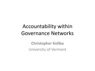 Accountability within Governance Networks
