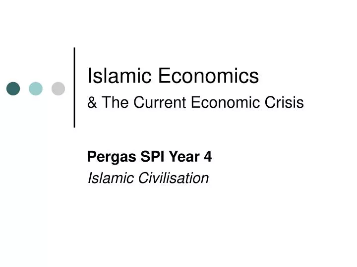 islamic economics the current economic crisis