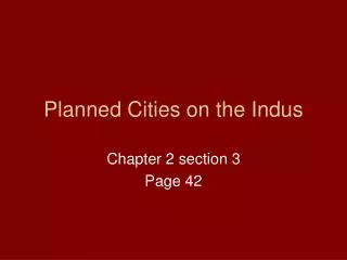 Planned Cities on the Indus