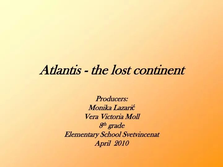 atlantis the lost continent