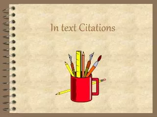 In text Citations