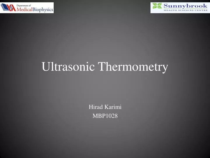 ultrasonic thermometry