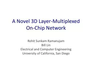 A Novel 3D Layer-Multiplexed On-Chip Network