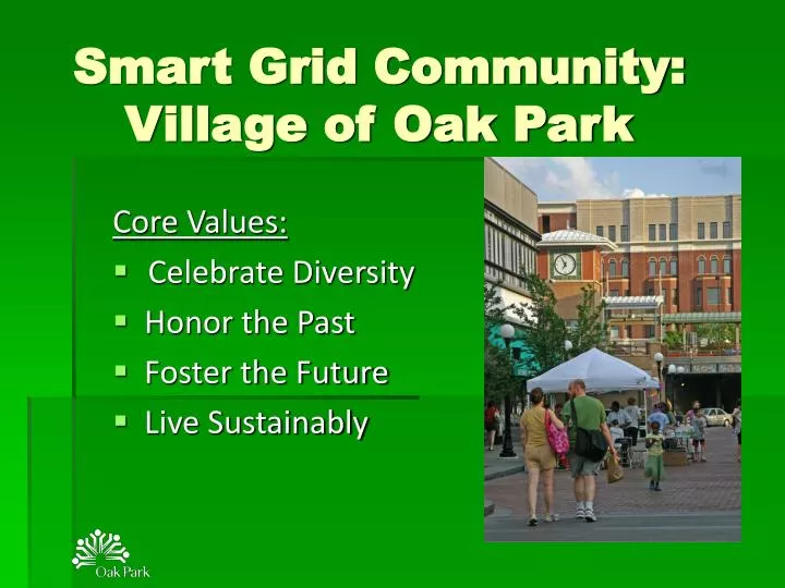 smart grid community village of oak park