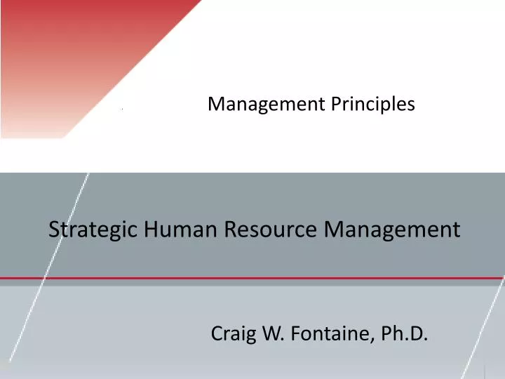 strategic human resource management