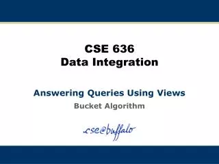 CSE 636 Data Integration