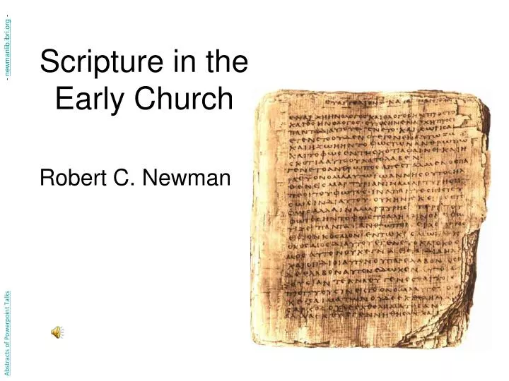 scripture in the early church