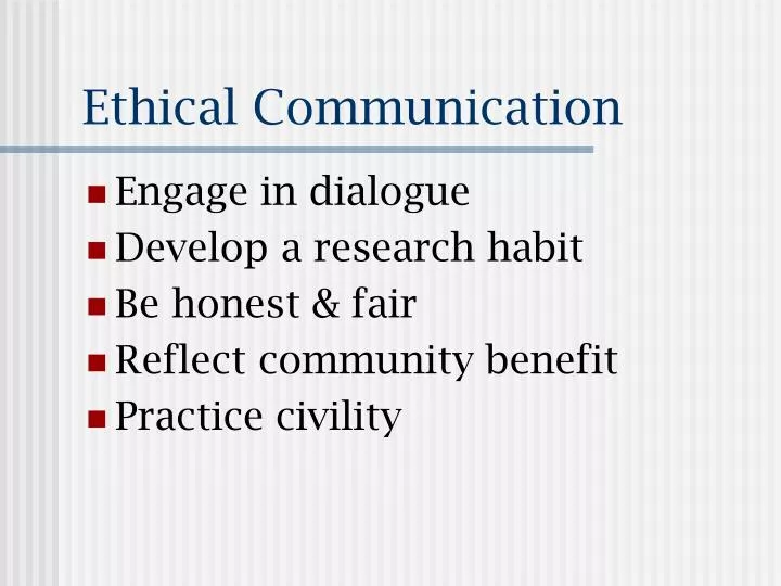ethical communication