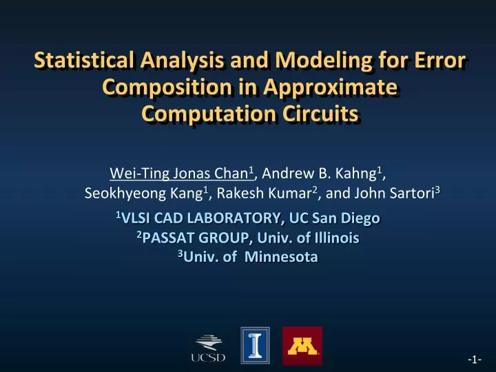 statistical analysis and modeling for error composition in approximate computation circuits