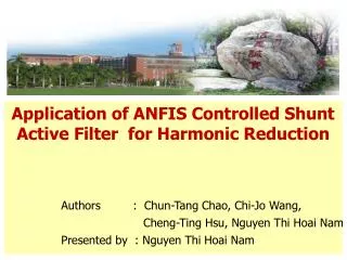 Application of ANFIS Controlled Shunt Active Filter for Harmonic Reduction