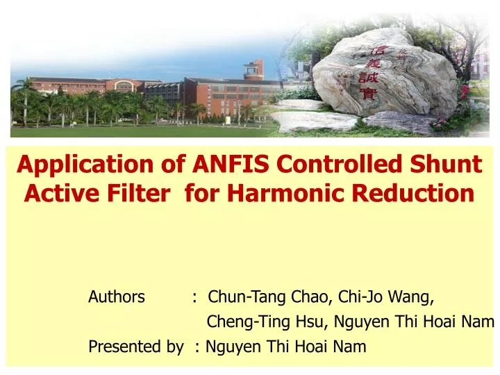 application of anfis controlled shunt active filter for harmonic reduction