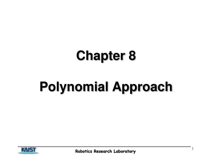 chapter 8 polynomial approach