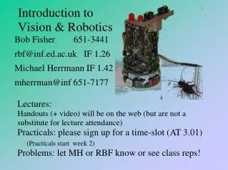 Introduction to Vision &amp; Robotics