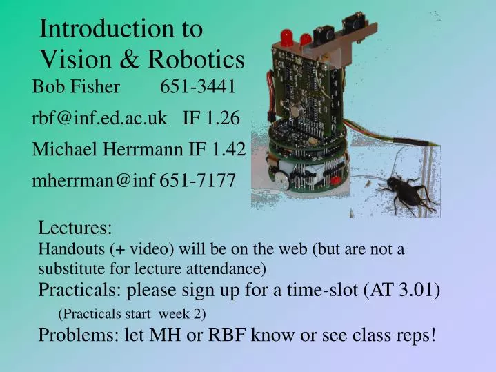 introduction to vision robotics