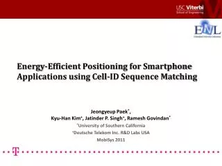 Energy-Efficient Positioning for Smartphone Applications using Cell-ID Sequence Matching