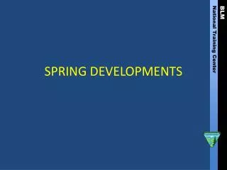 SPRING DEVELOPMENTS