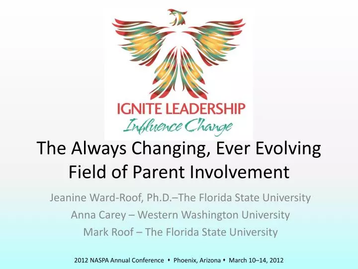 the always changing ever evolving field of parent involvement