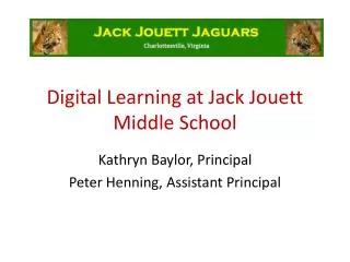 Digital Learning at Jack Jouett Middle School