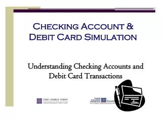 Checking Account &amp; Debit Card Simulation