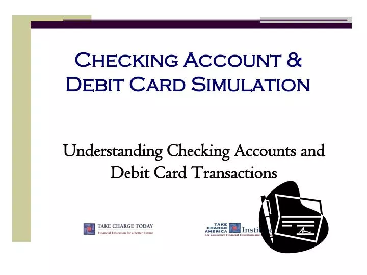 checking account debit card simulation
